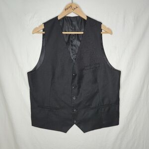 Stockhomme Men's Suit Vest Black Size Large